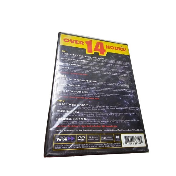 Sci-Fi Classics From Outer Space (DVD, 2005, 3-Disc Set) 14hr NEW SEALED - Picture 2 of 2